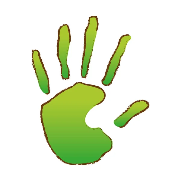 Färgbild hand design ikon — Stock vektor