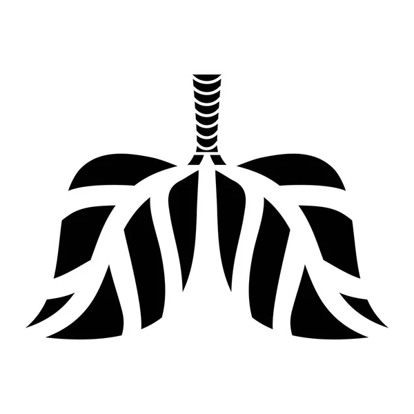 Rami polmoni neri con immagine foglie — Vettoriale Stock