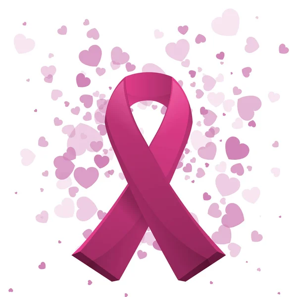 Breast cancer awareness related icons image — Stock Vector