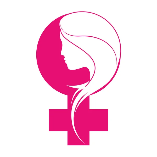 Rappresentazione femminismo icona immagine — Vettoriale Stock