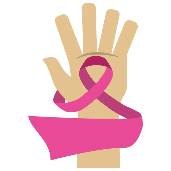 Świadomości raka piersi związane z obrazu ikony — Wektor stockowy