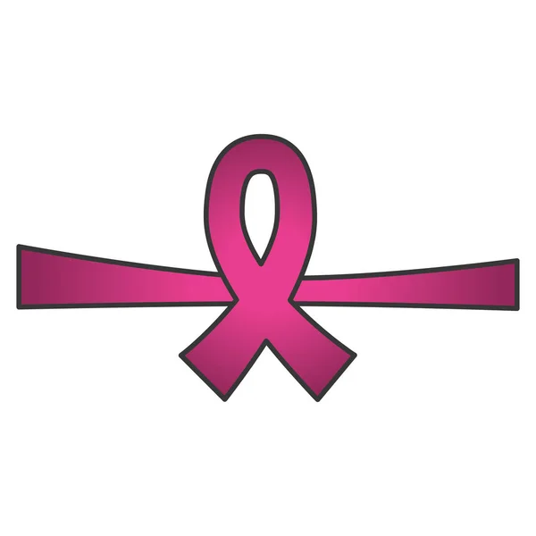 Câncer de mama awarenes ícones relacionados imagem — Vetor de Stock
