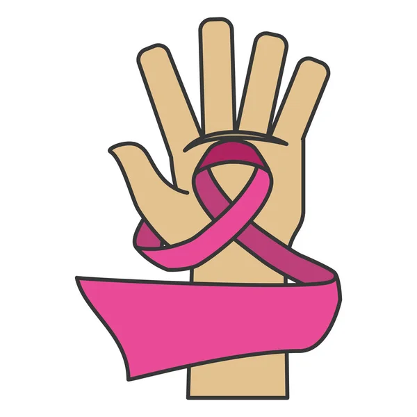 Awarenes raka piersi związane z obrazu ikony — Wektor stockowy