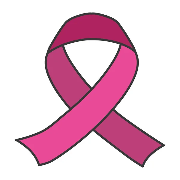 Cancer du sein sensibilise icônes connexes image — Image vectorielle