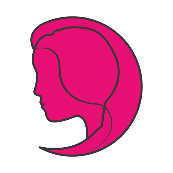 Abstrait rose femme icône image — Image vectorielle