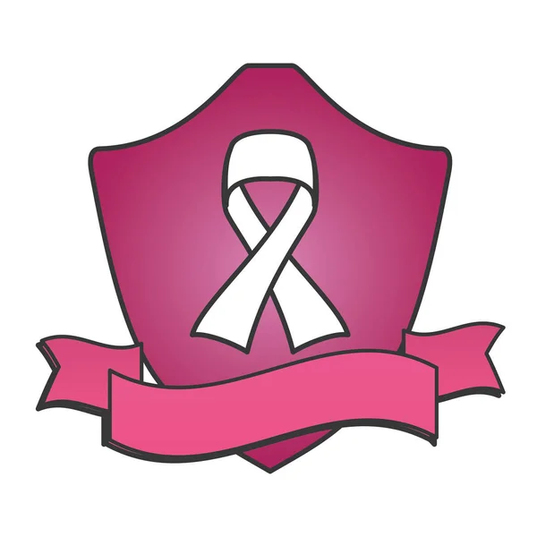 Câncer de mama awarenes ícones relacionados imagem —  Vetores de Stock