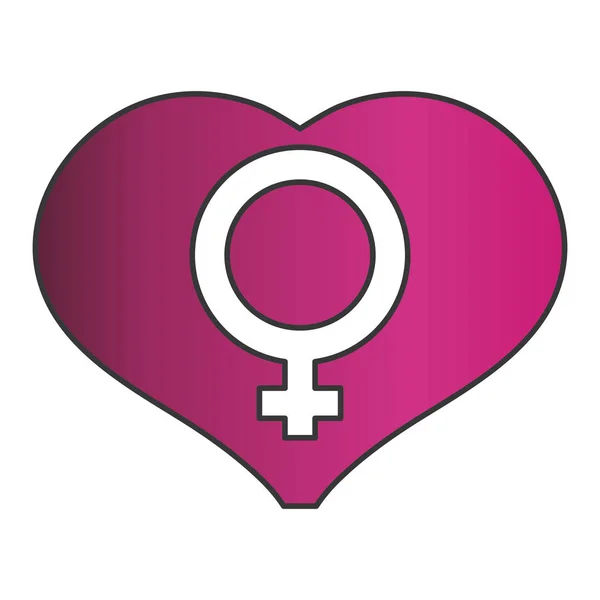 Feminismus bezogene Symbole — Stockvektor