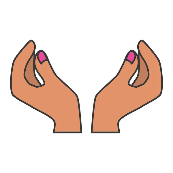 Icono de mano imagen — Vector de stock