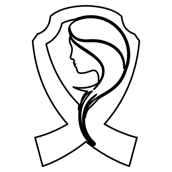 Cancer du sein sensibilise icônes connexes image — Image vectorielle