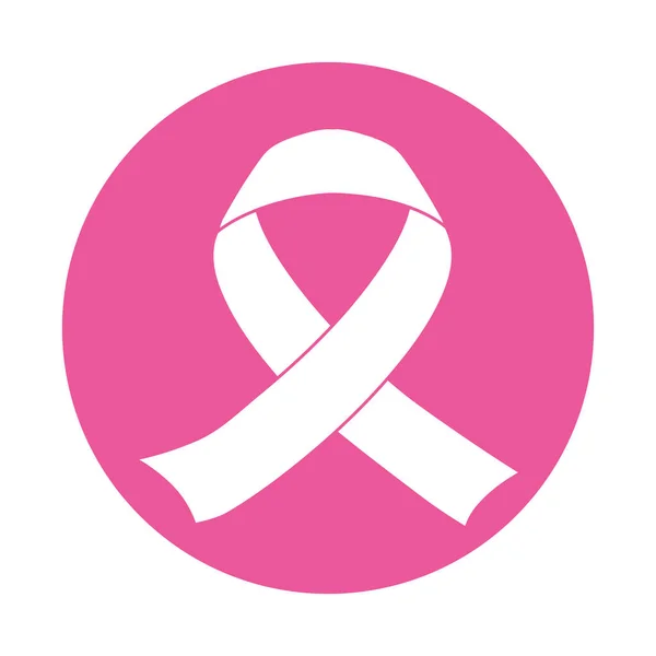 Icône de sensibilisation au cancer du sein image — Image vectorielle