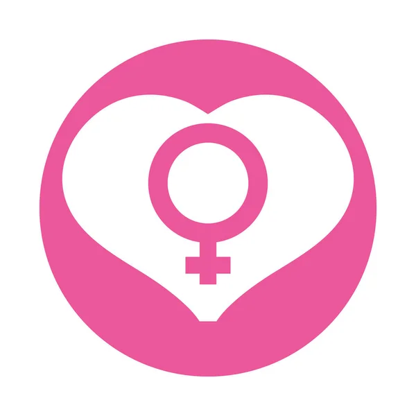 Feminismus bezogene Symbole — Stockvektor