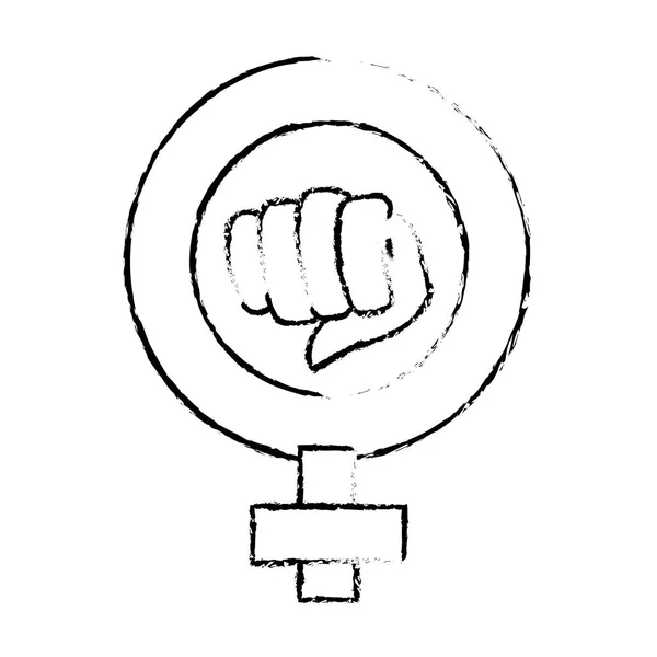 Feminism related icons image — Stock Vector