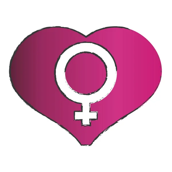 Citra ikon terkait feminisme - Stok Vektor