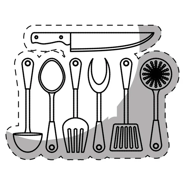 Cucina fornisce immagine icona — Vettoriale Stock