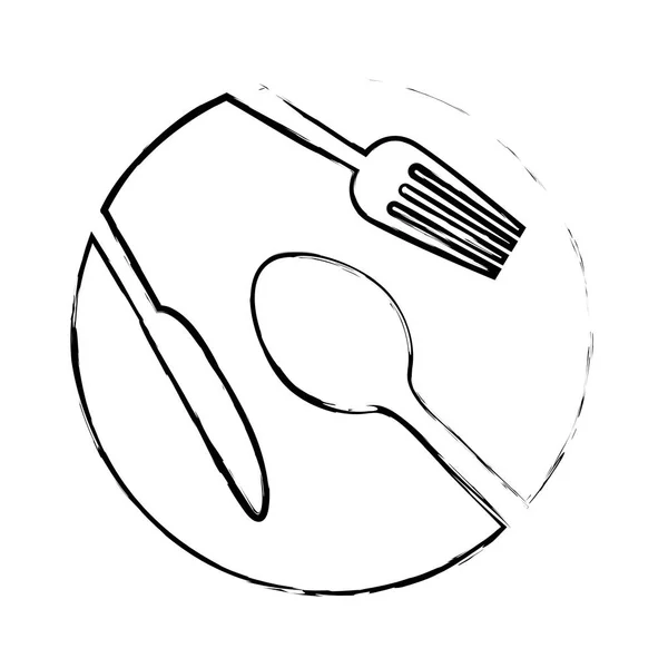 Cubertería icono de imagen — Vector de stock