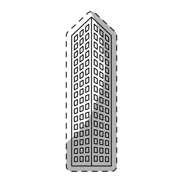 Imagen icono edificio de la ciudad — Vector de stock