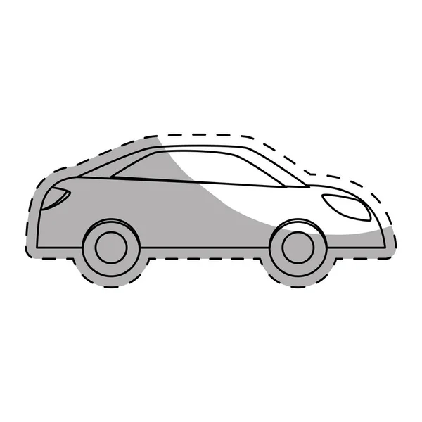 Простое изображение значка автомобиля с боковым отклонением — стоковый вектор