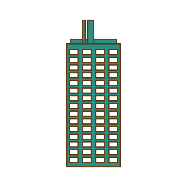 Imagen icono edificio de la ciudad — Vector de stock