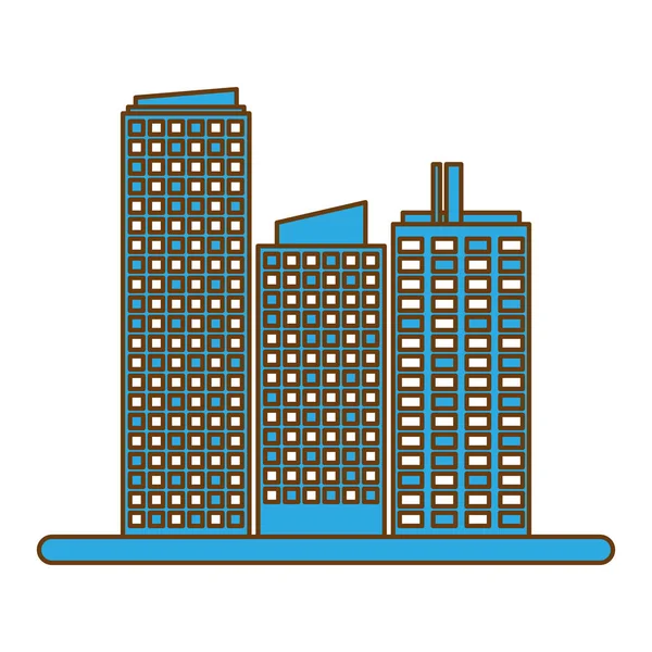 Stadsbyggande ikonbild — Stock vektor