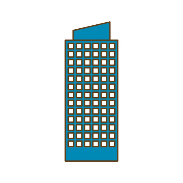 Imagen icono edificio de la ciudad — Vector de stock