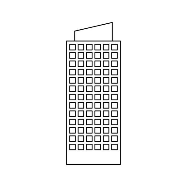 Imagen icono edificio de la ciudad — Vector de stock