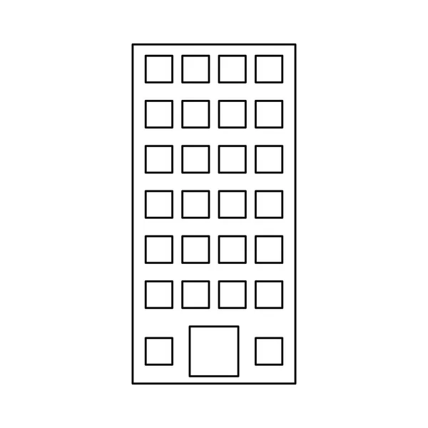 Stad bouwen pictogramafbeelding — Stockvector