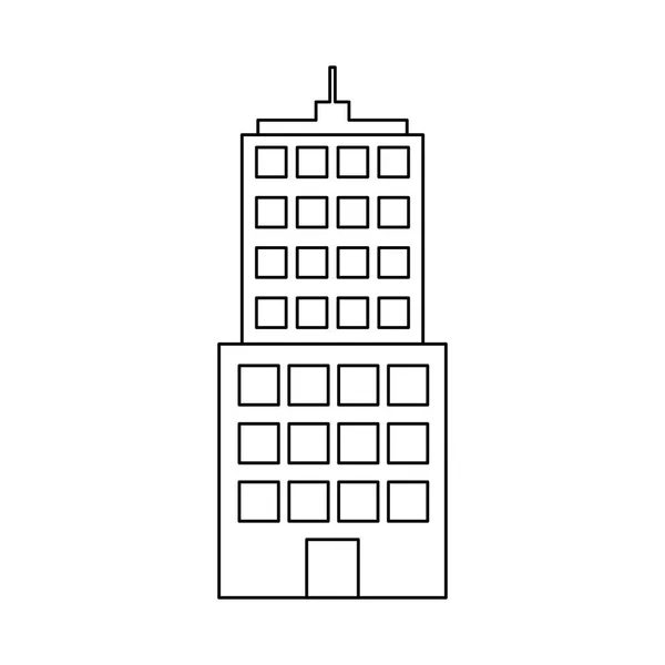 Imagen icono edificio de la ciudad — Vector de stock