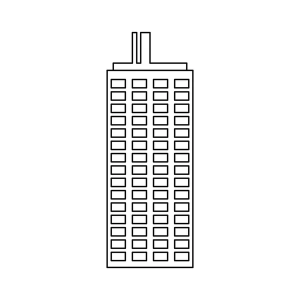 Město budova obrázek ikony — Stockový vektor