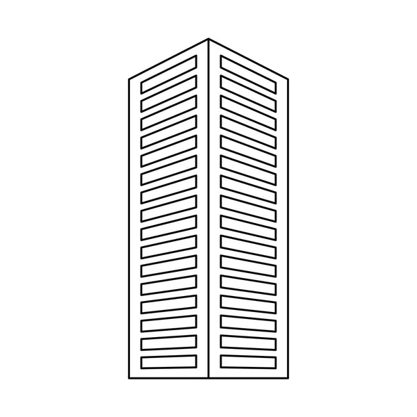Imagen icono edificio de la ciudad — Vector de stock