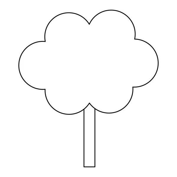 Imagen de icono de árbol único — Vector de stock