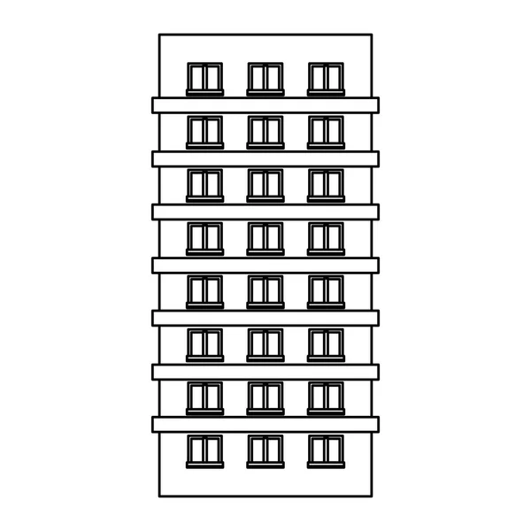 Stad bouwen pictogramafbeelding — Stockvector