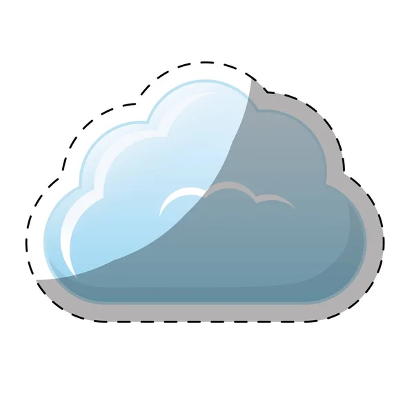 Imagen de icono de nube esponjosa única — Vector de stock