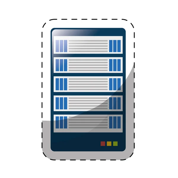 Imagem de ícones relacionados a web hosting ou data center — Vetor de Stock