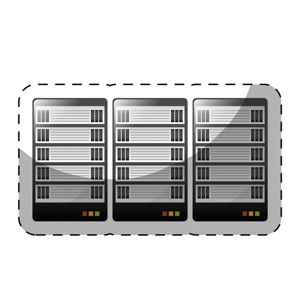 Web hosting or data center related icons image — Stock Vector