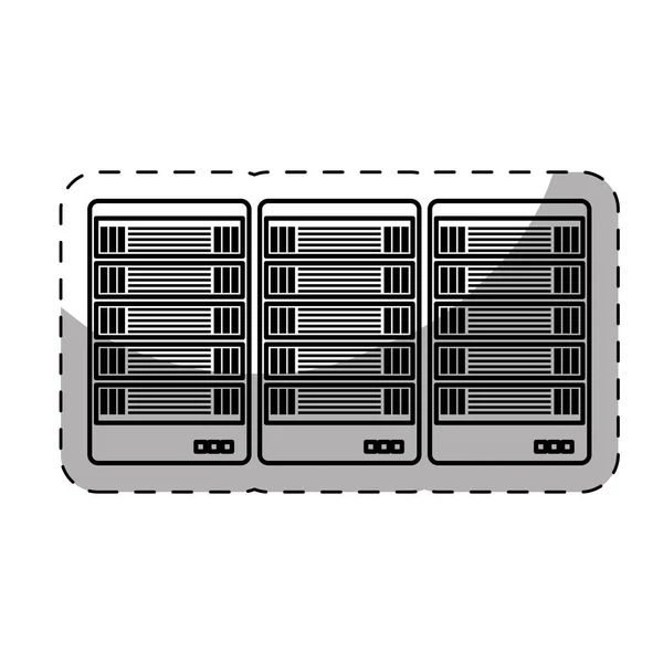 Imagem de ícones relacionados a web hosting ou data center —  Vetores de Stock