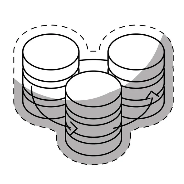 Imagem de ícones relacionados a web hosting ou data center — Vetor de Stock