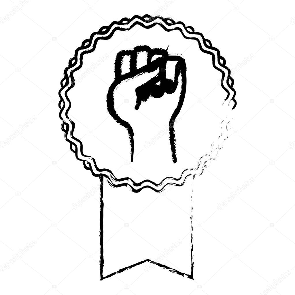 protest ribbon badge icon image