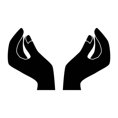 Siyah homan eller simge görüntüsü