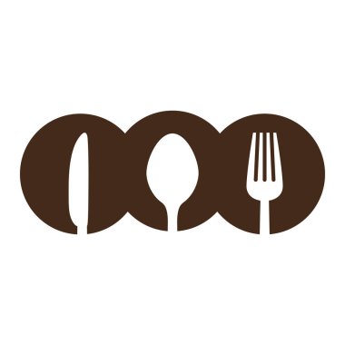 kahverengi çatal simgesi görüntü tasarım