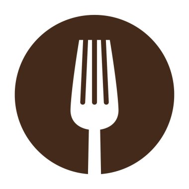 Kahverengi çatal simgesi görüntü tasarım
