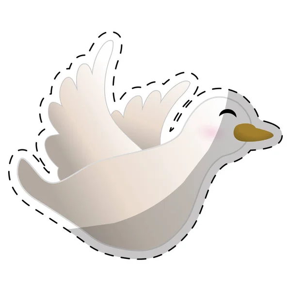 Design der Ikone weiße Taube — Stockvektor