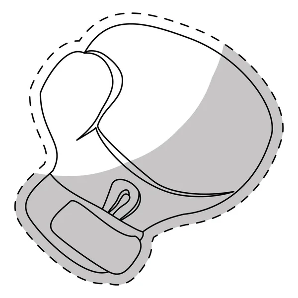 Design de ícone de luva de boxe de contorno — Vetor de Stock