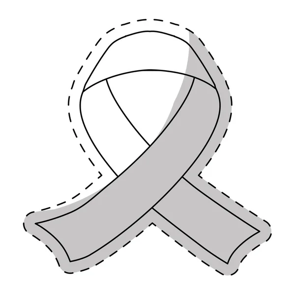 Imagen de la cinta de cáncer de mama Contour — Vector de stock