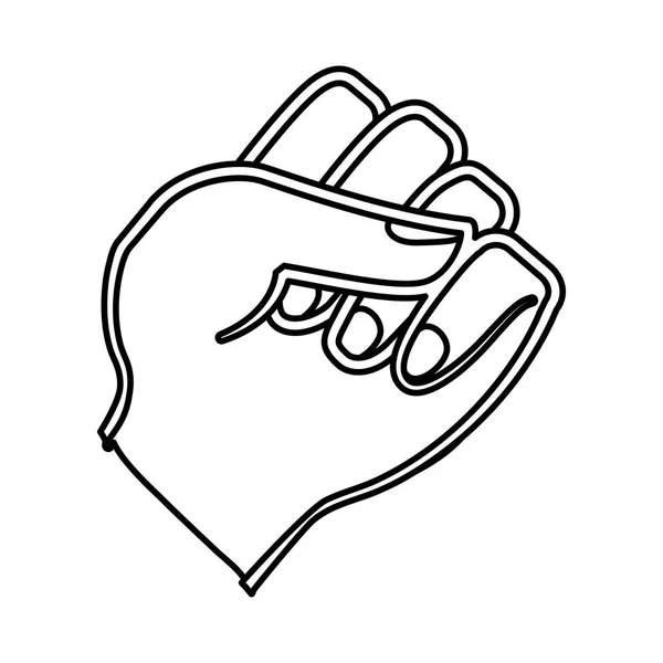 Фигура ручной защиты женщин — стоковый вектор