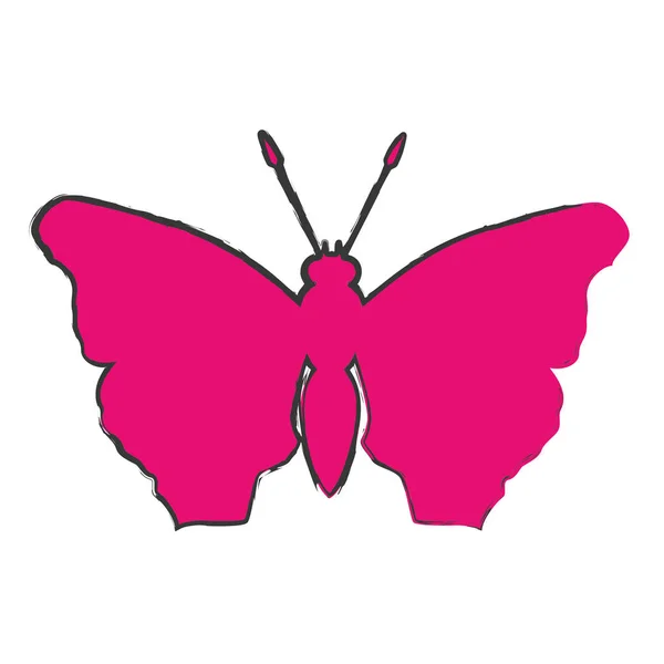 Кольоровий метелик феміністський дизайн захисту — стоковий вектор