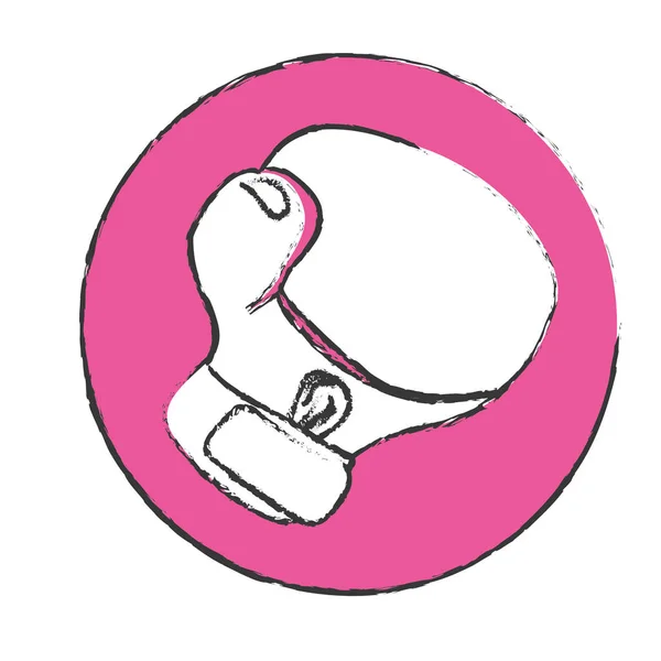 Symbolen boxning handske ikon design — Stock vektor