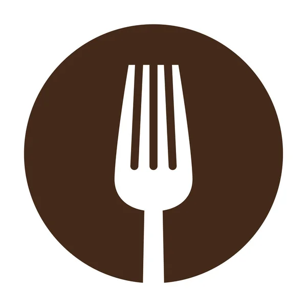 Brown fork icon image design — Stock Vector