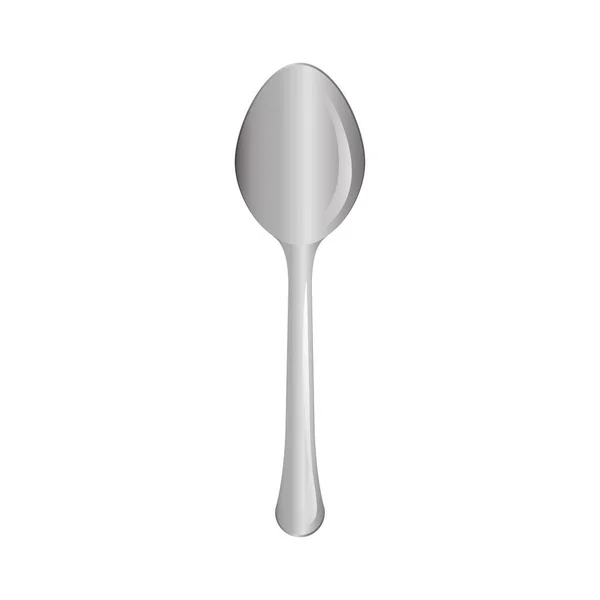 Silver spoon icon image design — Stock Vector