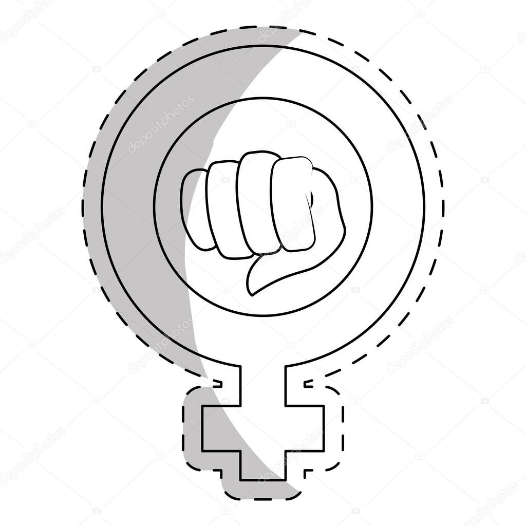 contour symbol to fight for rights of women