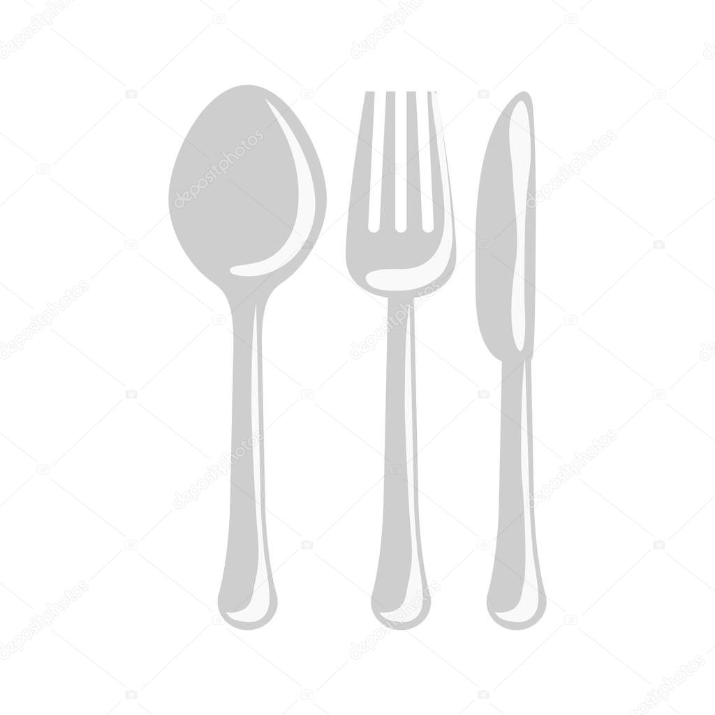 Gray cutlery icon image design